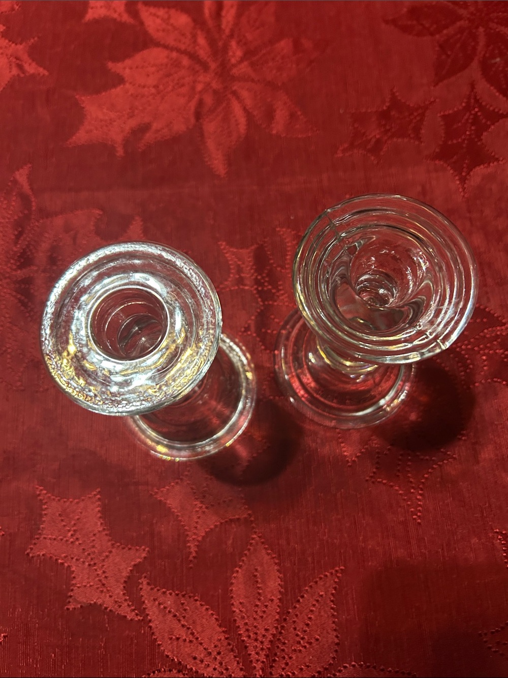 Clear Glass Candle Holders - Home Accents